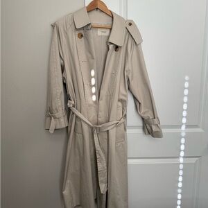 Beige Trench Coat with Belt From The Frankie Shop